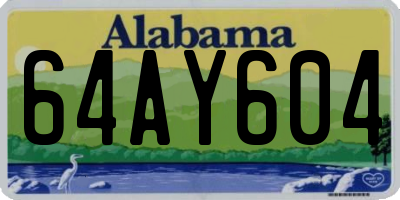 AL license plate 64AY604
