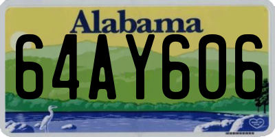 AL license plate 64AY606