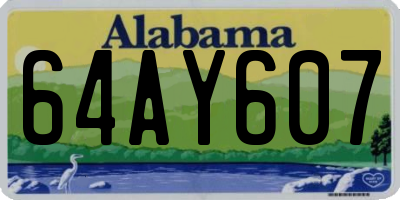 AL license plate 64AY607