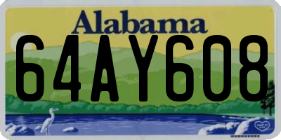 AL license plate 64AY608
