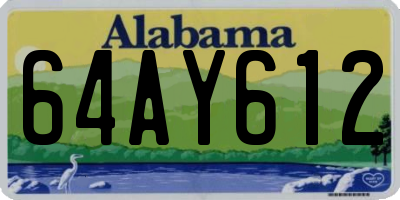 AL license plate 64AY612