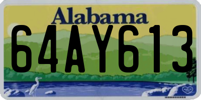 AL license plate 64AY613