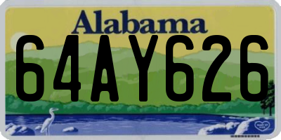 AL license plate 64AY626