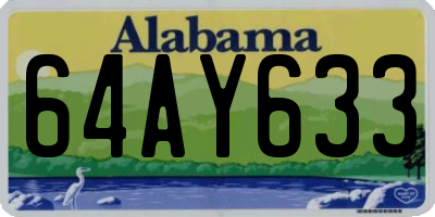 AL license plate 64AY633