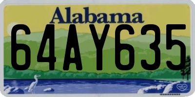 AL license plate 64AY635