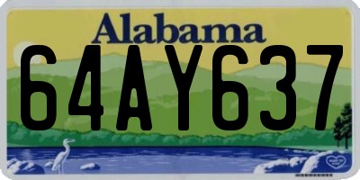 AL license plate 64AY637
