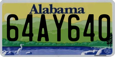 AL license plate 64AY640