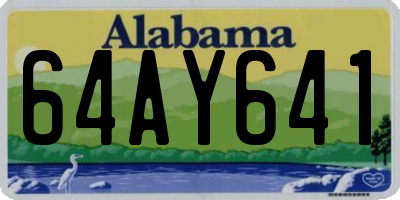 AL license plate 64AY641