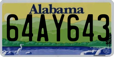 AL license plate 64AY643