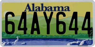 AL license plate 64AY644
