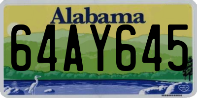 AL license plate 64AY645