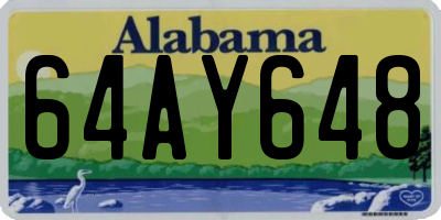 AL license plate 64AY648
