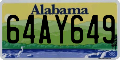 AL license plate 64AY649