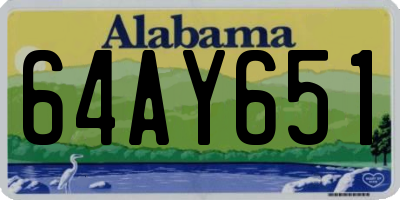 AL license plate 64AY651