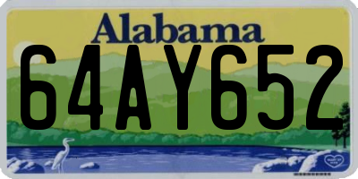 AL license plate 64AY652