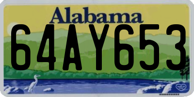 AL license plate 64AY653