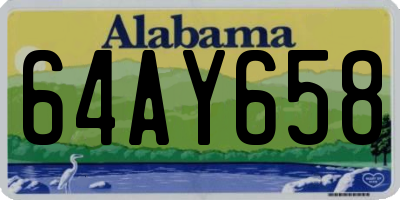 AL license plate 64AY658