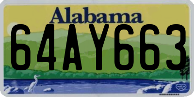 AL license plate 64AY663