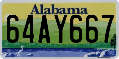 AL license plate 64AY667