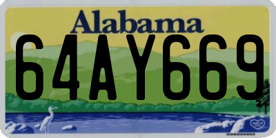 AL license plate 64AY669