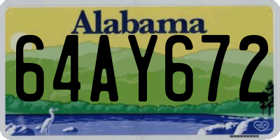AL license plate 64AY672