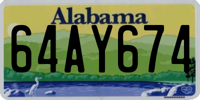 AL license plate 64AY674