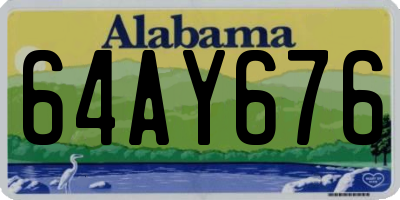 AL license plate 64AY676