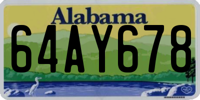 AL license plate 64AY678