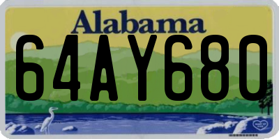 AL license plate 64AY680