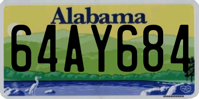 AL license plate 64AY684