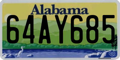 AL license plate 64AY685