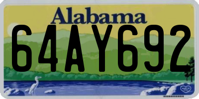 AL license plate 64AY692