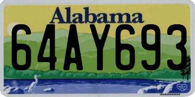 AL license plate 64AY693