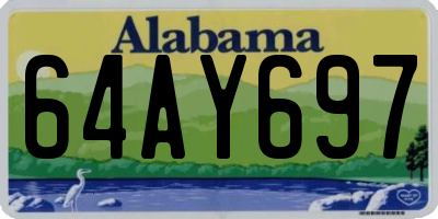 AL license plate 64AY697