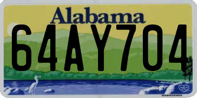 AL license plate 64AY704