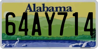 AL license plate 64AY714