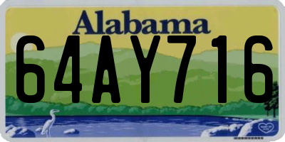 AL license plate 64AY716