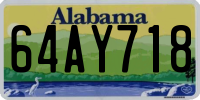 AL license plate 64AY718