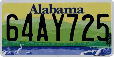 AL license plate 64AY725