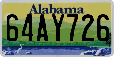 AL license plate 64AY726