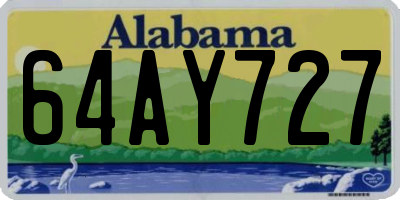 AL license plate 64AY727