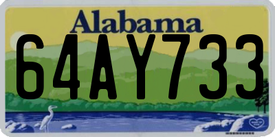 AL license plate 64AY733