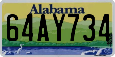 AL license plate 64AY734