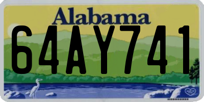 AL license plate 64AY741