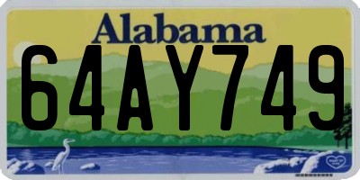 AL license plate 64AY749