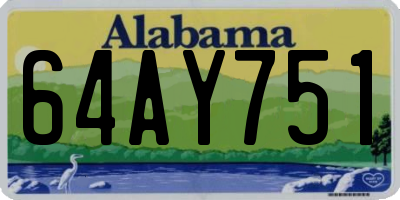 AL license plate 64AY751