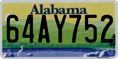 AL license plate 64AY752