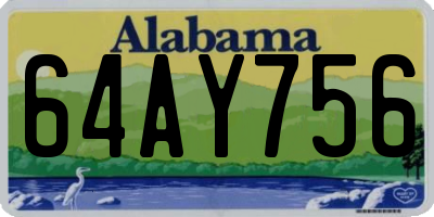 AL license plate 64AY756