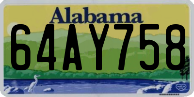 AL license plate 64AY758