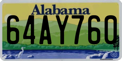 AL license plate 64AY760